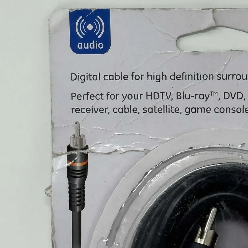 NEW GE 73324 Digital Audio Coaxial Cable 6-foot New Old Stock